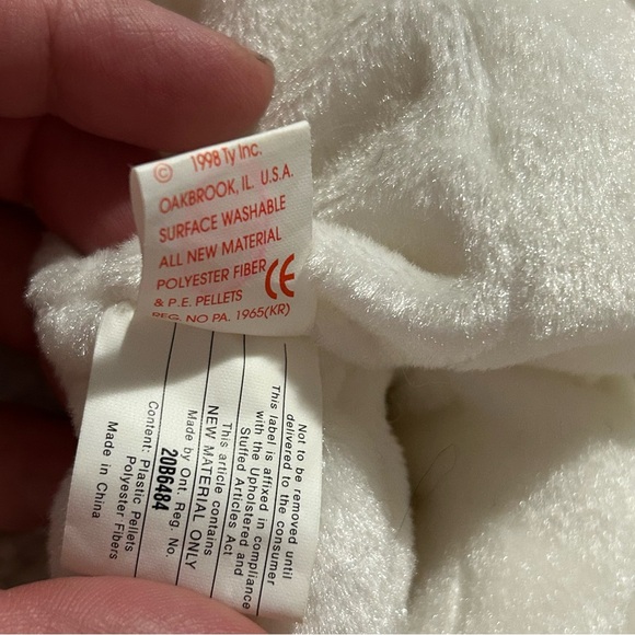 Ty Beanie Babies ‘Halo’ teddy bear Rare MWMT - Picture 3 of 6